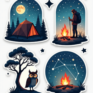 Camping & Adventure - Sticker Sheet v8
